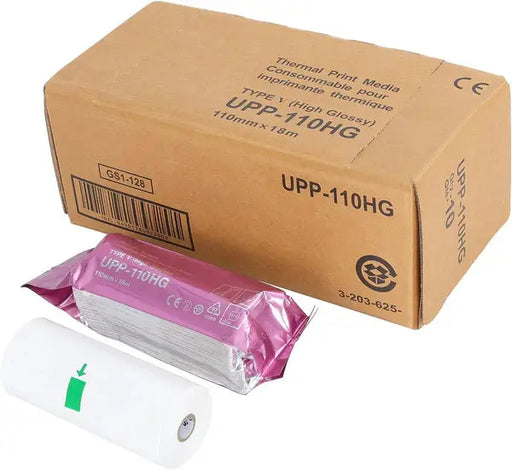 two rolls of printer paper next to a box of toilet paper