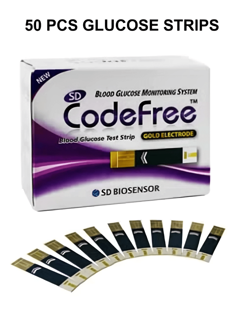 SD Code Free Blood Glucose Montior Strips| 50 Strips| Sugar Testing Strips