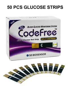 SD Code Free Blood Glucose Monitor – 50 Strips for Sugar Testing ...