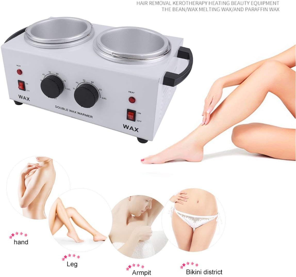 Double Pot Wax Heater Electric Hair Removal Tool Wax Machine Hands Feet Paraffin Wax Therapy Depilatory Salon Beauty Tool