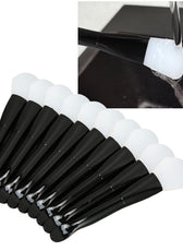Dermora 2-in-1 Facial Mask Brush & Spoon – Soft Silicone Applicator (Black Handle)