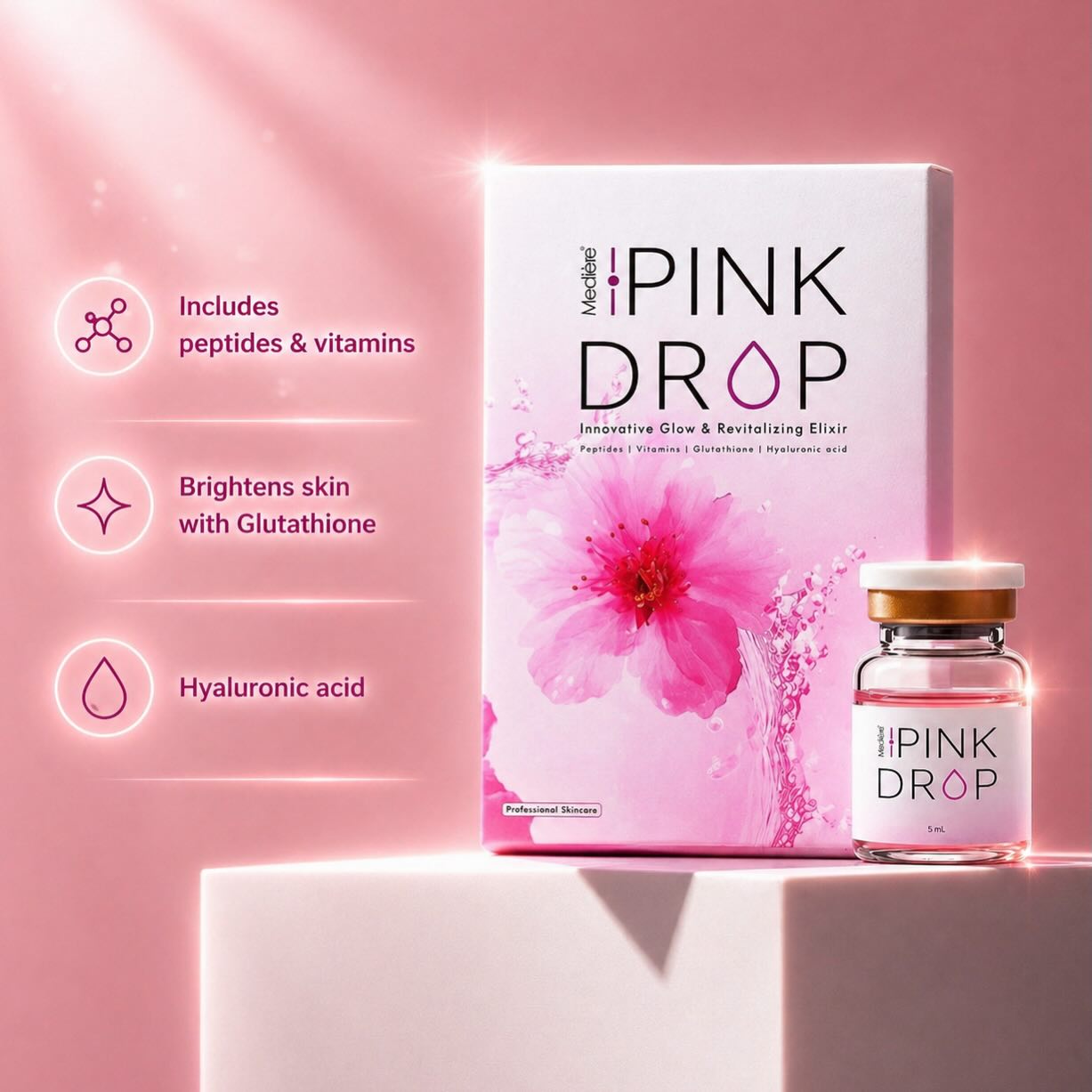 Pink Drop Skin Booster | Innovative Glow and Revitalizing Elixir