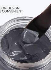 Dermora 2-in-1 Facial Mask Brush & Spoon – Soft Silicone Applicator (Black Handle)