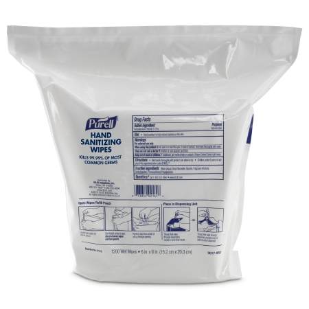 موزع PURELL® الأبيض المثبت على الحائط لإعادة تعبئة مناديل PURELL المطهرة