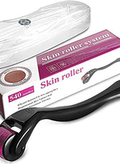 Derma Roller Face Skin Care System Titanium 540 Micro Needle Black With Hard Case 0.5mm