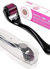 Derma Roller Face Skin Care System Titanium 540 Micro Needle Black With Hard Case 0.5mm