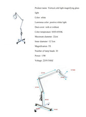 Magnifier Lamp with Adjustable Swivel Arm – Professional Facial Magnifying Lamp on Wheels