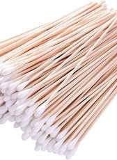6 Inch Long Cotton Swabs with Wooden Handles Cotton Tipped Applicator for Cleaning