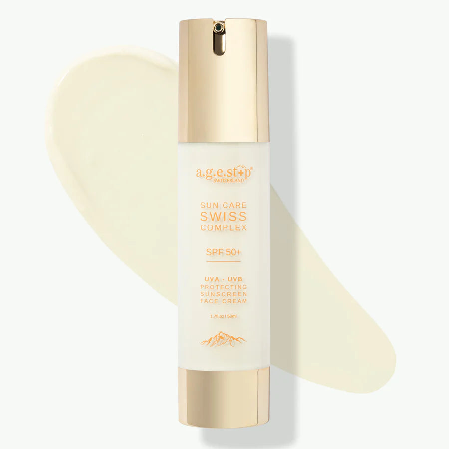 Age Stop - Suncare Swiss Complex SPF50+ UVA- UVB Protecting Sunscreen Face Cream - Swiss Made