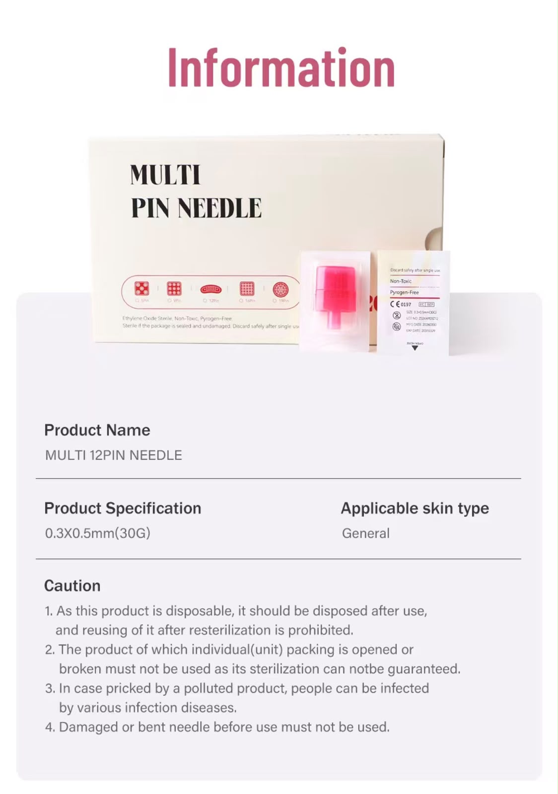 Multi 12 Pin Needle | Sterile Microneedling Cartridge